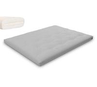 Matelas 160x200 naturel avec latex - Futon Slim Latex - Pascall Gris Clair