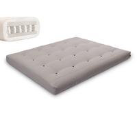 Matelas 160x200 naturel - Futon Hybrid Pocket H3 - Pascall Gris