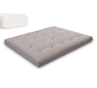 Matelas 160x200 naturel - Futon Medium Natural - Pascall Gris