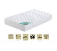 Matelas 160x200 x 21 cm + Alèse + Oreiller Visco - Très Ferme - Aertech+ 35 Kg/m3 HR Haute Densité - Hypoallergénique - 5 Zones de Confort G