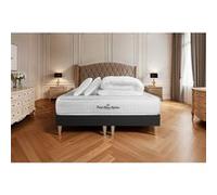 Pack matelas a memoire de forme maxi epaisseur Balmoral 180x200cm + double sommier Noir 90x200 cm + 2 oreillers + 1 couette