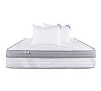 Matelas 180x200 cm, Relaxation, 26cm, Ressorts Ensachés, Mousse Haute Densité, ergonomique, Soutien ferme + 2 Oreillers G