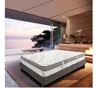 Matelas 180x200 cm,Relaxation,26cm,Ressorts Ensachés,Mousse HD,Indépendance du Couchage,Soutien Equilibré,face été-hiver