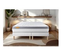 Matelas 180x200 + double sommier 90x200 Memo Zen Mousse à mémoire de forme 5 zones de confort MAXI épaisseur