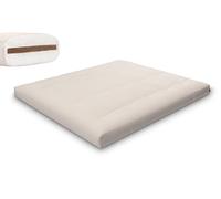 Matelas 180x200 naturel avec coco - Futon Medium Coco - Pascall Ecru