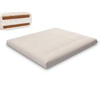 Matelas 180x200 naturel avec de la laine, latex et 2x coco - Futon Comfort Wool Hard - Pascall Ecru