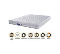 Matelas 180x200 x 20 cm souple - déhoussable housse lavable - 7 zones de confort - ame poli lattex 33 kg/m3 - hypoallergénique