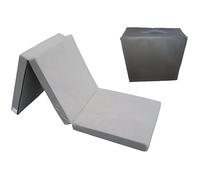Natalia Spzoo Matelas d'appoint Pliant 180 x 80 x 10 cm avec Sac de Couverture (Gris 1008)