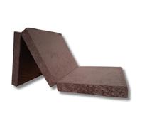 Matelas 195x65x8 cm lit futon pliable pliant - NATALIA SPZOO - 65x195 cm epaisseur 8 cm - Marron foncé - Mousse - Ferme - 1 place