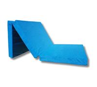 Matelas 198x80x10 cm d'appoint pliant - NATALIA SPZOO - 1 personne - Bleu - Mousse polyuréthane - Ferme