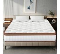 Matelas 2 Personnes 140x200 cm, Ép 28cm, mémoire de forme et Mousse HR, Respirant, Mi-ferme, Haute Résilience, Améliore le Sommeil