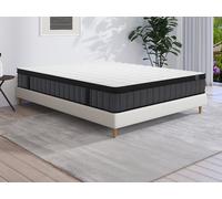 Matelas 200 x 200 cm hybride ressorts ensachés 7 zones et gel à mémoire de forme ép.25cm - TOLCA de YSMÉE