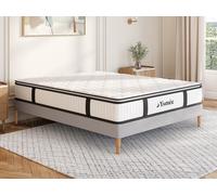 Matelas 200 x 200 cm ressorts ensachés surmatelas intégré ép.28cm - AMERICAN DREAM de YSMÉE