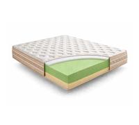 Matelas 200x200 Bio Thermal Cashmere, mousse multizone 30 cm, 7 zones, accueil moelleux, certifié Oeko-Tex