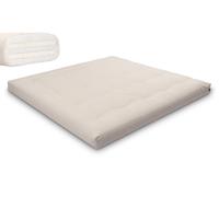 Matelas 200x200 naturel avec latex - Futon Medium Duo Latex - Pascall Ecru