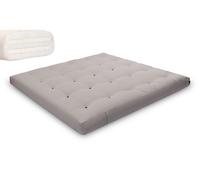 Matelas 200x200 naturel avec latex - Futon Medium Duo Latex - Pascall Gris