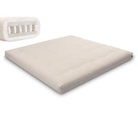 Matelas 200x200 naturel - Futon Hybrid Pocket H3 - Pascall Ecru