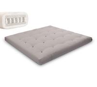 Matelas 200x200 naturel - Futon Hybrid Pocket H3 - Pascall Gris