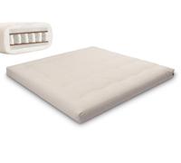 Matelas 200x200 naturel - Futon Hybrid Pocket H4 - Pascall Ecru