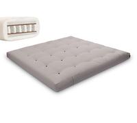 Matelas 200x200 naturel - Futon Hybrid Pocket H4 - Pascall Gris