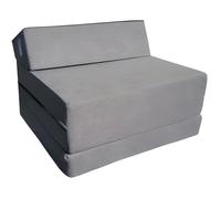 Natalia Spzoo Matelas lit Fauteuil futon Pliable Pliant Choix des Couleurs - Longueur 200 cm (1008-gris)