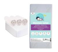 Matelas 40x80 berceau couffin bébé + 3 Draps housse + 2 Alèses