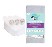 Matelas 40x90 + 3 Draps housse + 2 Alèses Coton BIO