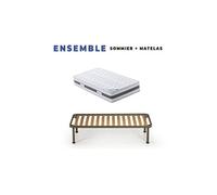 Matelas 70x190 x 23 cm Spécifique pour Sommier Articulé + Oreiller Mémoire Offert avec Latex Naturel densité 80 Kg/m3 - Tissu 100% Coton - Compatible