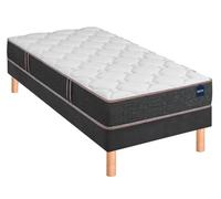 Matelas 90 x 200 Vitality 2.1 90x200 + sommier gris fumé +pieds