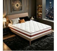 Matelas 90x190 cm Épaisseur 26cm, Hybride Matelas Mousse à mémoire de forme et Ressort Indépendant, Hypoallergénique, H3 Mi-ferme