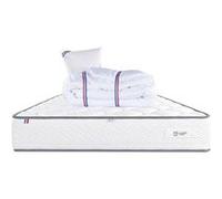 Matelas 90x190 cm, Iris, 20 cm, mémoire de forme, ferme, face été/hiver + 1 oreiller + couette G