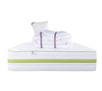 Matelas 90x190 cm, Rêverie, 30 cm, mémoire de forme, ferme, face été/hiver + 1 oreiller + couette G