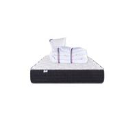 Matelas 90x190 cm, Sérénité, Ressorts Ensachés, Mousse Haute Densité, ergonomique, Soutien très ferme + Oreiller + Couette