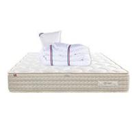 Matelas 90x190 cm, Sublime, 20 cm, mémoire de forme, ferme, face été/hiver + 1 oreiller + couette G