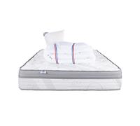 Matelas 90x190 cm, ViscoPlus, 26 cm, mémoire de forme, ferme, face été/hiver + 1 oreiller + couette