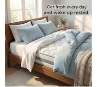 Matelas 90x190 H4 Hauteur 25cm en Mousse Confort et Ressorts Ensachés 7 Zones, Ergonomique pour Adulte Certifié OEKO-TEX
