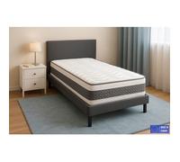 Matelas 90x190 Ressorts Ensachés Extra Ferme | Double Face (Été/Hiver) | Soutien Équilibré, Parfait et Tonique | H25cm