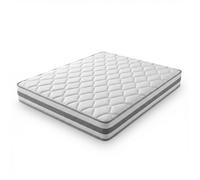 Matelas 90x190 Très Ferme H4 25 cm - Matelas 1 Personne Ressorts Ensachés 7 Zones - Mousse Confort Respirante pour Dos -Blanc
