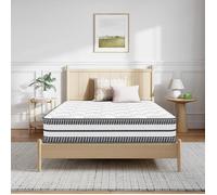 Matelas 90x200 cm Luxe, Ép 26 cm, Blue Latex, Hypoallergénique, Hybride Mousse & Ressorts Ensachés, Fermeté Moyenne, Respirant
