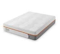 Matelas 90x200 cm Mémoire de Forme 1 Personne - Ép. 22 cm - 7 Zones - Face Été/Hiver - Mi-Ferme H3 - Déhoussable - BSS Bedding