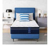 Matelas 90x200 cm Mémoire de Forme - Confort Supérieur -Ressorts Ensachés 8 Zones- Certifié Oeko-Tex -Antiacariens- Épaisseur 25 cm