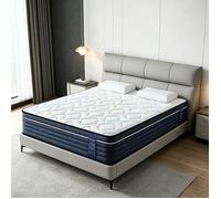 Matelas 90x200 cm Premium - Épais 24 cm - Ultra Respirante - Mousse RH + Ressorts ensachés - Anti-acariens - 8 Zones de Soutien