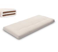 Matelas 90x200 naturel avec coco - Futon Medium Duo Coco - Pascall Ecru