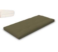 Matelas 90x200 naturel avec latex - Futon Slim Duo Latex - Pascall Kaki