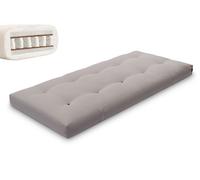 Matelas 90x200 naturel - Futon Hybrid Pocket H4 - Pascall Gris