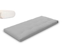 Matelas 90x200 naturel - Futon Slim Natural - Pascall Gris Clair