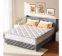 Matelas 90x200cm/9 couches de confort avec noyau à ressorts ensachés niveau de fermeté H3/Matelas 1 place à 7 zones /matelas avec drap-housse/hypoallergénique G