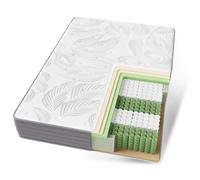 Matelas 90x200CM,Ressorts Ensachés, 22cm, 7 zones, certifié OEKO-TEX, Dureté équilibrée