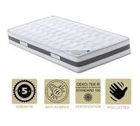 Matelas à mémoire de forme 65 kg/m3 + alèse 80x190 x 23,5 cm ferme - 7 zones de confort - ame poli lattex haute résilience - hypoallergénique G