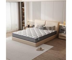 Matelas à mémoire de Forme et Ressorts TEENO Matelas,Respirant,Confort Ultra Moelleux,Soutien à Haut Rebond,160 x 200 cm